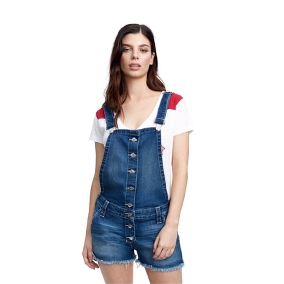 true religion overall shorts